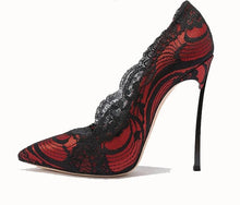 Cargar imagen en el visor de la galería, Carollabelly Shoes Women&#39;s High Heels Pumps Lace - FUCHEETAH