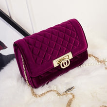 Load image into Gallery viewer, Fashion velvet crossbody bags for women Zipper clutch bag luxury handbags - FUCHEETAH
