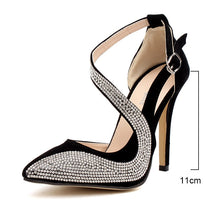 Load image into Gallery viewer, High heels Women&#39;s shoes brand design rhinestone - FUCHEETAH