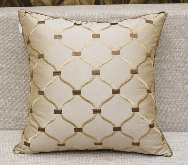 Complex Embroidery Home Decor Cushion Cover Silk Pillow Cover Decorative - FUCHEETAH